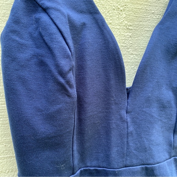 Lulu’s Forever Crush Navy Blue Strappy Sleeveless Skater dress size Medium - Picture 6 of 11